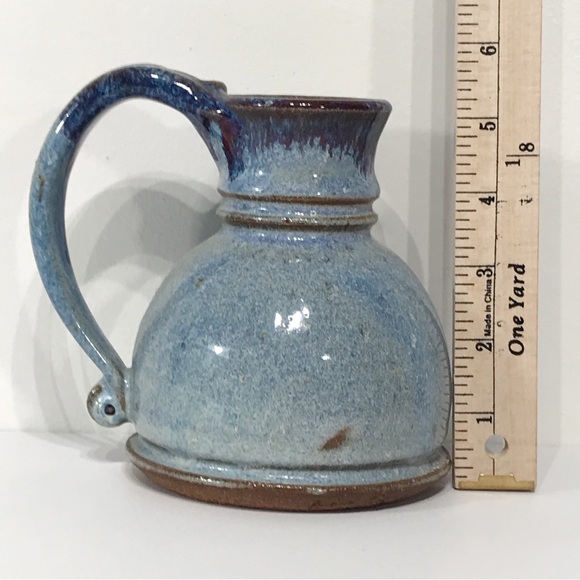 VTG MMS Signed Mahon Stoneware Studio Pottery No Spill Moonshine Jug Coffee Mug - Picture 13 of 14